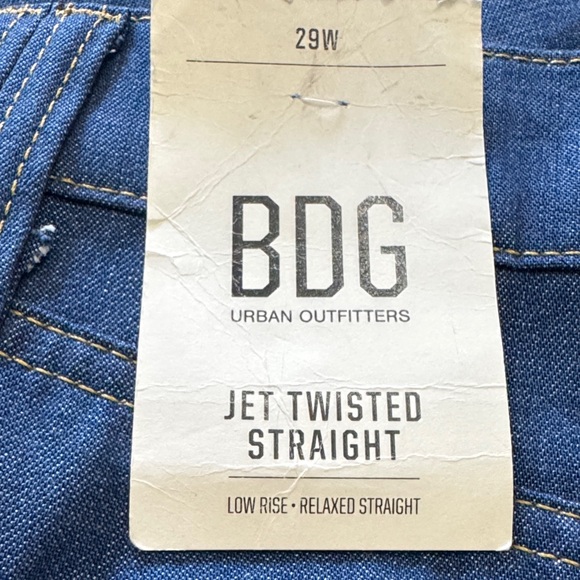 BDG  By Urban Outfitters Jet Twisted Straight Leg Jeans Size 29 - Picture 2 of 16